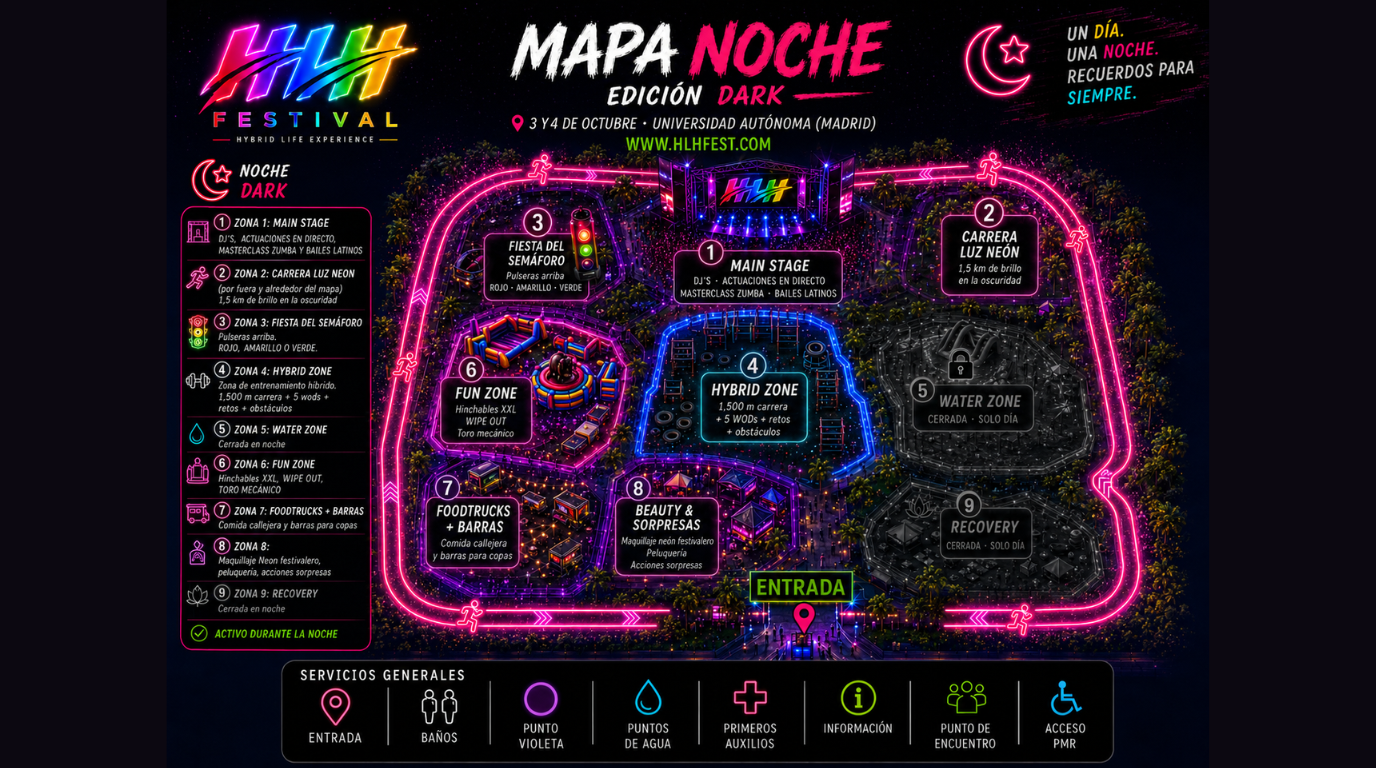 Mapa Noche HLH Festival - Edición Dark