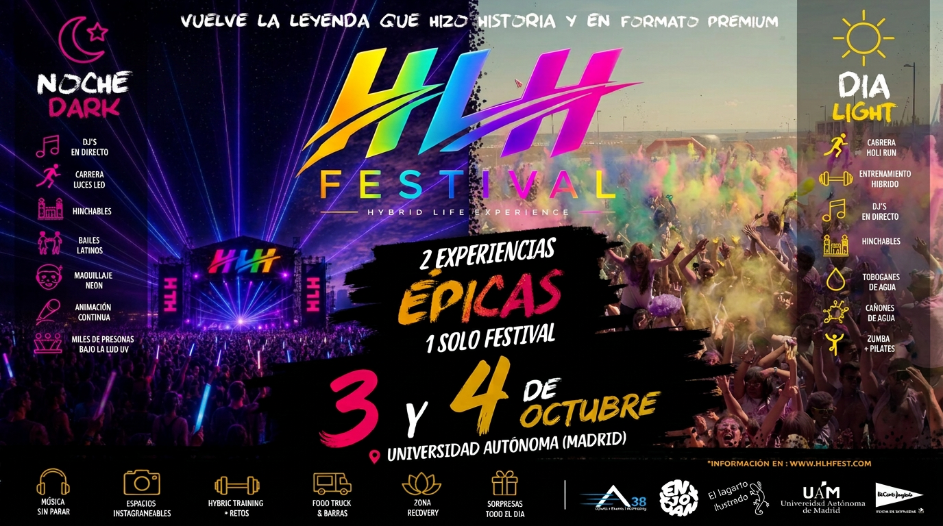 HLH Festival · 2 experiencias épicas · 3 y 4 de octubre · Universidad Autónoma de Madrid